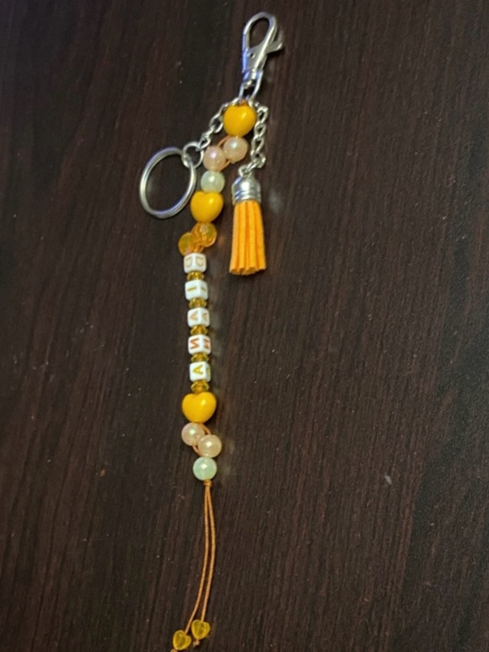 Keychain beaded with personalized Name Diana